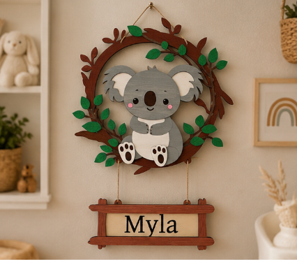 plaque de porte koala