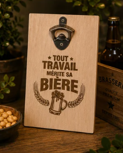plaque décapsuleur bière