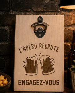 plaque décapsuleur l'apéro recrute